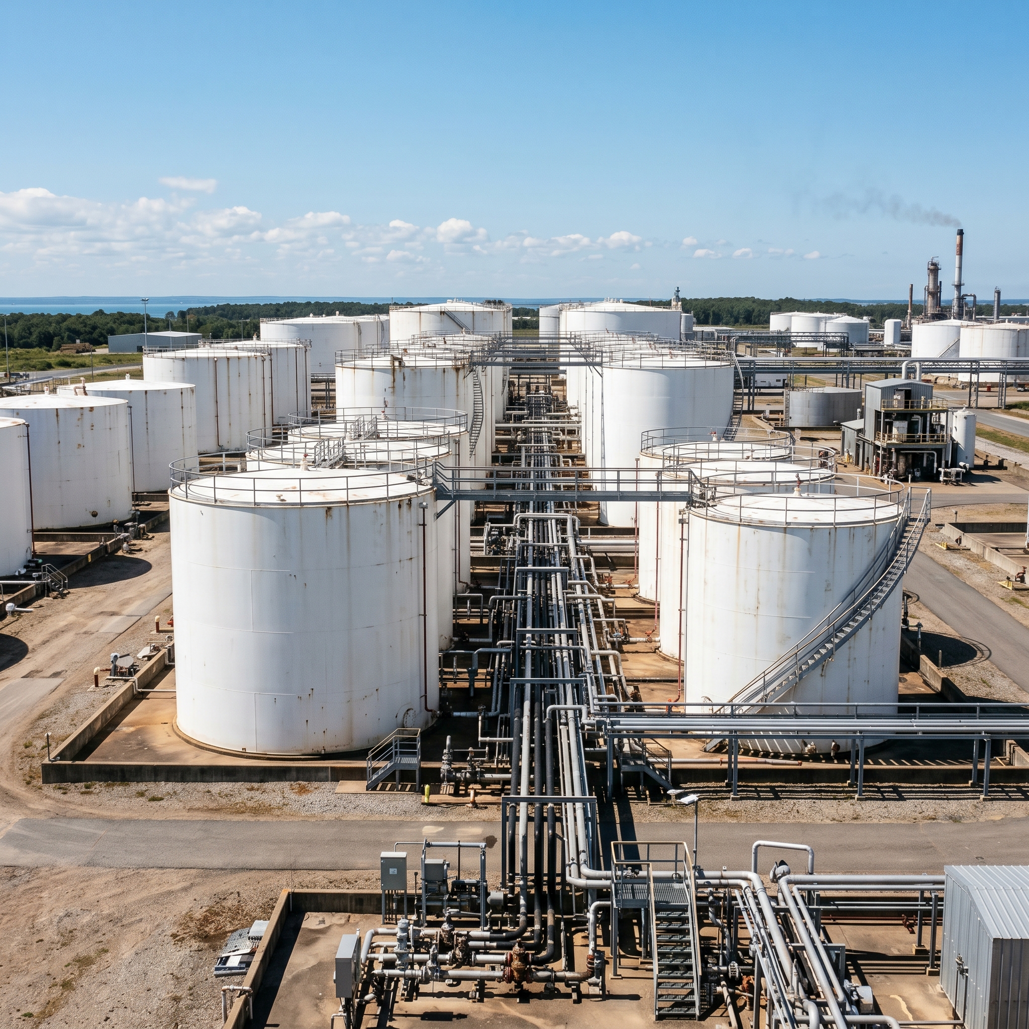 Petroleum storage tank farm